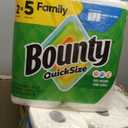 Bounty Paper Towels Quick Size, White, 16 Family Rolls = 40 Regular Rolls
