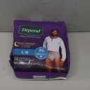 Depend Night Defense Adult Incontinence Underwear for Men, Disposable, Overnight, Large, Grey, 14 Count, Packaging May Vary