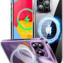 TORRAS 360 Rotatable Ring for iPhone 14 Pro Max Phone Case [Compatible with Magsafe] with Stand, Magnetic Ring Holder Military Grade Shockproof Translucent Back Slim Ostand R, Clear