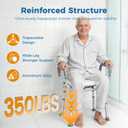 Swivel Shower Chair with Arms, Heavy Duty Shower Seat for Inside Shower Stall & Bathtub, Height Adjustable Safety Bath Seat for Elderly, Handicap, Disabled & Adults