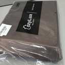 CozyLux Satin Sheets Queen Size Bed Set - 4 Piece Silky Queen Sheet Set, Luxury Brown Queen Sheets with Smooth and Soft Microfiber, Includes 1 Fitted Sheet, 1 Flat Sheet and 2 Pillowcases