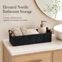 Black Toilet Tank Basket, Back of Toilet Bathroom Storage