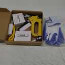 Upholstery 4 in 1 Staple Gun Heavy Duty, with 6000 Staples, Remover, Gloves, Manual Brad Nailer Power Adjustment Stapler Gun for Wood, Upholstery, Carpentry, Decoration DIY Staple Gun