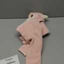 PATPAT Fleece Hooded Footed Clothes, Soft Warm Footie Covers, Car Seat Friendly, Easy Zip,Cute Romper Newborn Infant Jumpsuit (0-3 Months, Bear Blush)