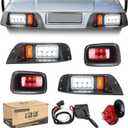 10L0L Golf Cart Headlights and Tail Light Kits for EZGO TXT 1996-2013 Gas & Electric Carts, Street Legal Lights Kits With Turn Signal Wiring Harness