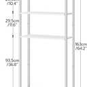 HOOBRO Over The Toilet Storage, 3-Tier Bathroom Organizer Shelf Over Toilet, Freestanding Bathroom Storage Shelves, Space Saver, Easy to Assemble for Room, White WT41TS01, 24.8'' L x 9.4'' W x 64.2'' H