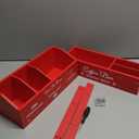 Chunful Red Hot Cocoa Bar Organizer Wood Coffee Station Storage Box Countertop Coffee Candy Holder Hot Chocolate Bar Basket Stand Table Basket Decor for Holiday Gift Kitchen Home Office