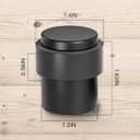 SANATO 15Pcs Black Door Stopper Floor Mounted with Black Rubber, Cylindrical 304 Stainless Steel Made