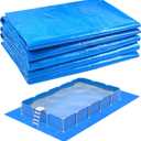YEXEXINM Rectangular Frame Pool Ground Cloths,14.6x8.3Ft Swimming Pool Waterproof PE Swimming Pool Liner Pad for Protect Above Ground Pool Blanket for Frame Pools Accessories Prevents Punctures