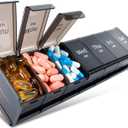 Daviky Extra Large Weekly Pill Organizer 2 Times a Day, XXL Pill Box 7 Day with AM PM Large Compartments, BPA-Free Daily Medicine Case, Jumbo Pill Holder for Fish Oils, Vitamins & Supplements