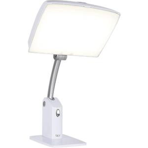 Carex Day-Light Sky Bright Sunlight Therapy Lamp, 10000 LUX Therapy Lamp at 12 Inches, LED Bright White Light with Adjustable Height and Brightness Levels for Mood, White