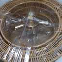20" Boho Rattan Chandelier, Gold Woven Pendant Light for Dining Bedroom