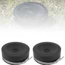 RULLINE 2PCS 5" Flexible PVC Cap with Stainless Steel Clamps Sewer Cleanout Cap Black PVC Pipe Cap