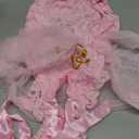 Baby Girl 1st Birthday Outfit Lace Tulle Romper Princess Tutu Dress Headband Shiny ONE Cake Smash Photo Shoot Clothes (12-18 Months)