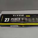 YIYEIE 1/4 Inch Drive Bike Torque Wrench, 1-25 Nm (10-222.5 in.lb), 27 PCS Click Bicycle Torque Wrench with Bit Sockets, 0.1 Nm Micro, 72-Tooth Ratchet, 3/8 Adapter, for MTB, E-Bike, Motorcycle