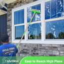 Window Squeegee Professional, 56 Car Windshield Glass Cleaner Tool with Extension Pole, Long Handle Household 10 inches Washer Sponge Scrubber Kit for Cleaning Home Mirror Outdoor (Green)