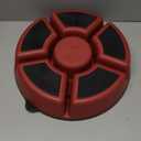 Divided Serving Tray with Lid – Snackle Box Container with Handle – Dishwasher & Microwave Safe – 6-Compartment Round Organizer for Fruits, Veggies, Candy & Nuts – Compact & Travel Friendly (10”)