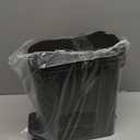 TIPGO Slim Bathroom Trash Can with Lid Soft Close, Step Pedal, 6 Liter / 1.6 Gallon Stainless Steel Trash Bin, Small Garbage Cans for Bedroom, Office, Kitchen (Matte Black)