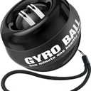 Wrist Trainer Ball Auto-Start Gyroscopic Forearm Exerciser Gyro Ball for Strengthen Arms, Fingers, Bones and Muscles (Black Diamond No Light)