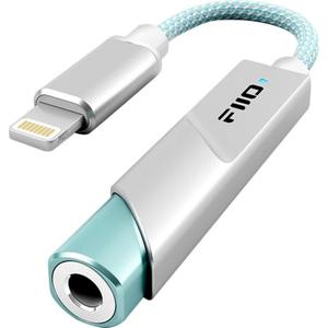 FiiO KA11 Lightning to 3.5mm Audio Adapter 32bit/384KHz, Lightning to 3.5mm USB Dongle HiFi DAC Amplifier for Android/iOS/Windows/Mac (Silver, LT)