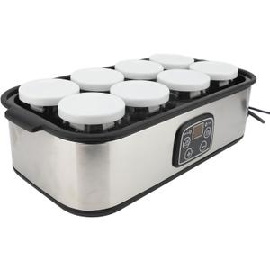 1.4L Electric Yogurt Maker, Adjustable Temperature & Time Yogurt Maker Machine, Automatic Shut Down Digital Yogurt Machine with 8Pcs Yogurt Jars for Milkshake Jam Ice Cream