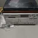 10 in 1 Record Player with External Speakers,3 Speed Bluetooth Turntable Vinyl Player with CD/Cassette Play,AM/FM Radio, USB/SD Playback,Aux-in/RCA Line Out