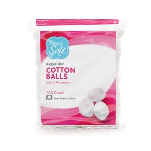 3xSimply Soft 888277681937 Cotton Balls 200 Count Ss Jumbo .65G