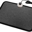Electric Heated Floor Mats Under Desk, Heated Foot Warmer - 110v Toes Warming Heater for Office and Home (Black)