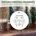 TEEZWONDER Silly Goose Ornament Christmas Decorations - Ceramic Animal Christmas Ornaments - Silly Goose Gifts for Women Friends, Funny Secret Santa Gifts for Coworker, White Elephant Gift Ideas