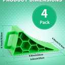 PAHTTO Wheel Chocks 4 Pack, RV Chocks with Handles for RV Trailer Camper Car Truck, Wheel Block Stopper for Tire, Strong RV Wheel Chocks Hexagonal Honeycomb Structure, RV Trailer Accessories, Green