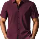 PJ PAUL JONES Men's Short Sleeve Button Down Casual Dress Shirt (S)