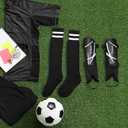 Soccer Shin Guards and Socks Kids Youth Lightweight Soccers Pads Defender with Ankle Protection Ski Shin Guards Football Equipment for Age 4-14 Toddler Boy Girl