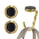 kwmobile Purse Hook for Table - Set of 2 Purse Holder - Folding Handbag Hanger - Portable Bag Holder - Bag Hooks for Desk - Table Hook Gold