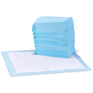 Basics Dog and Puppy Pee Pads, 5Layer LeakProof Super Absorbent, QuickDry Surface, Potty Training, Regular (22x22"), 100 Count, Blue & White