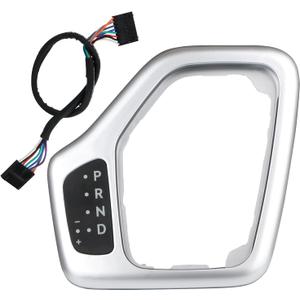 Transmission Shifter Bezel with Wire Harness 5YD27XSAAA 68413957AA 601-402 Silver for Gear Shift Compatible with 2014-2018 Jeep Cherokee Service Shifter Repair Accessories Parts