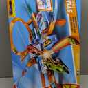 Hot Wheels Track Set with 1:64 Scale Toy Car, 4 Intersections for Crashing, Powered by a Motorized Booster, Criss-Cross Crash Track 