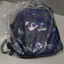 ZHANAO Backpack Set for Boys Astronaut Schoolbag with Lunch Box Pencil Case Set Bookbags for Kids Children Waterproof Lightweight Backpacks (Dark Blue)