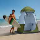 Camping Shower Tent, 7.9 FT Extra Tall Oversize Privacy Tent, Portable Outdoor Bathroom Toilet Tent with Floor, Easy Set Up Privacy Shelter for Dressing, Hiking, Fishing, UPF50+