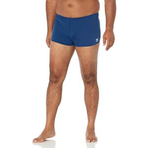 Speedo Mens Swimsuit Square Leg Endurance+ Solid (Blue)