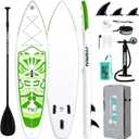 FunWater Inflatable Stand Up Paddle Board with Beginners SUP Accessories | 10'6'' SUP,Anti-Slip EVA Deck,Versatile Yoga/Big Fin Inflatable Paddle Boards for Adults & Youth of All Skill Levels