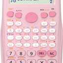 Scientific Calculators, IPepul Pink Math Calculator with 417 Function, Solar Battery Power and 4-Line Display, School Supplies for Middle High College Students Teachers (Pink 991ES Plus)