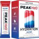Juicy Mixes PeakH20 Electrolytes Powder Hydration Packets | Ice Pop | 72 Servings | Sugar Free Water Flavor Packets for Workout Recovery