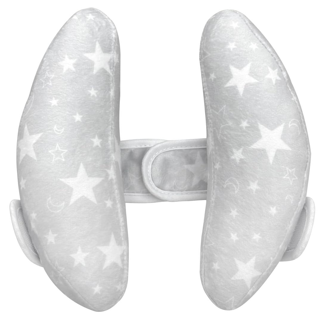 Infant Travel Pillow, Adjustable Baby Head Neck Support Cushion for Car Seat and Stroller - Comfortable and Lightweight Baby Travel Pillow, with Moon and Star Pattern