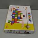 PicassoTiles Magnetic Tiles Toddler Toys Magnetic Building Blocks for Kids 61 Piece STEM Educational Toys for Girls & Boys Ages 3-12 Play for Preschool Learning Stocking Stuffer (61pc With Carry Case)