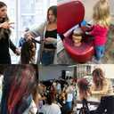 16 Inch 100% Real Hair Mannequin Head Training Head Manikin Cosmetology Doll Head for Hairdresser Practice Braiding Hair Styling with Clamp stand