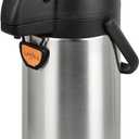 TOMAKEIT Airpot Coffee Dispenser Thermal with Pump,3L/102 Oz Insulated Stainless Steel Large Airpot Coffee Carafe Lever Action for Hot/Cold Water,Thermal Carafe for Hot Cocoa for Parties (101.4 Ounces)