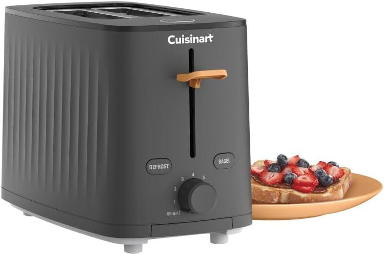 Cuisinart Soho Collection 2-Slice Toaster, 7 Toaster Setting, Defrost, Reheat, and Bagel Setting, Convenient Rear Cord Storage, Black, CPT-7BK