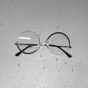 Half Rimless Eyeglasses Glasses Frame Shape Metal Round Anti Blue Light Ray Eyewears