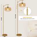 Vintage Floor Lamps for Living Room Glass Floor Lamp with Remote Control & 3 Color Temperature,Dimmable Floor Lamp Gold Mid Century Modern Standing Lamp Brass Tall Pink Floor Lamps for Bedroom Corner