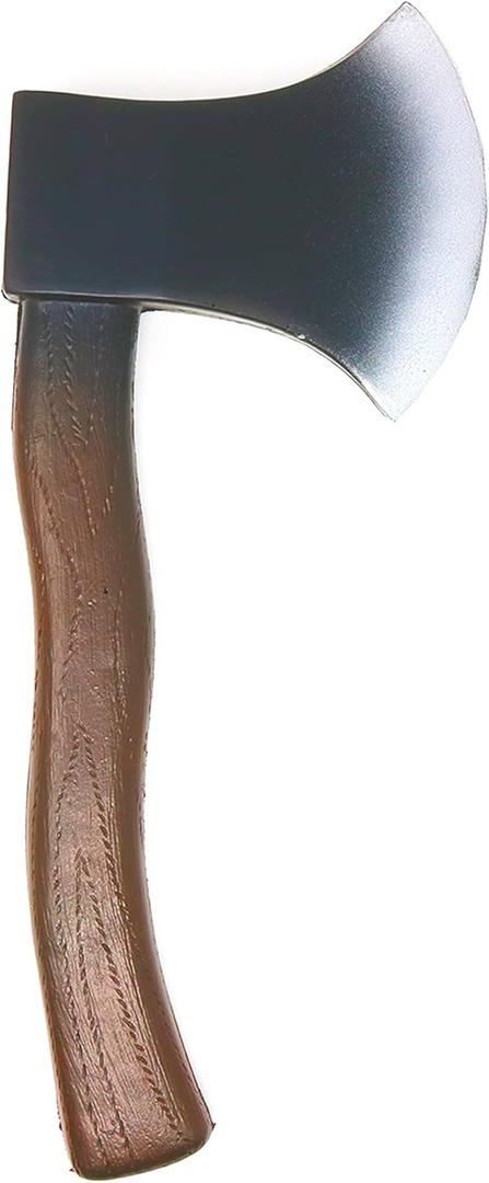 Skeleteen Lumberjack Costume Prop Toy - Wood Look Hatchet Axe Props for Party - 1 Piece